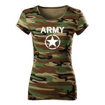 DRAGOWA Women's T -shirt Army Star, camouflage 150g/m2