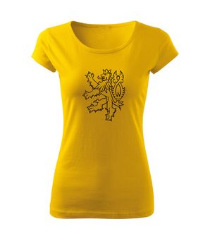 DRAGOWA Women's T -shirt Czech lion, yellow 150g/m2