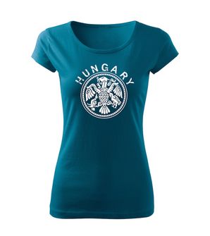 DRAGOWA Women's T -shirt Hungary, Petrol Blue 150g/m2