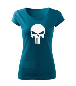 DRAGOWA Women's T -shirt Punisher, Petrol Blue 150g/m2