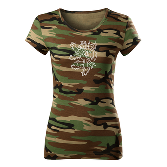 DRAGOWA Women's T -shirt Czech lion, camouflage 150g/m2