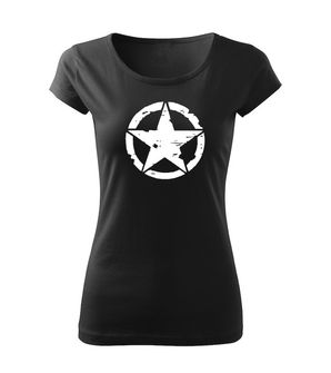 DRAGOWA Women's T -shirt Star, Black 150g/m2