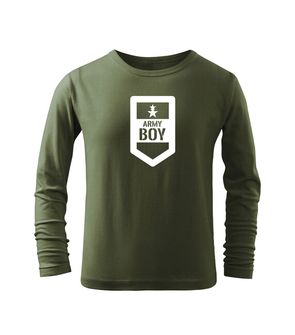 DRAGOWA kids long sleeve t-shirt Army boy, olive