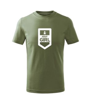 DRAGOWA kids t-shirt Army girl, olive
