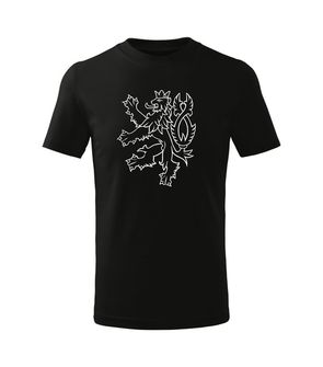 Dragowa Children's Short T -Shirt Czech Lion, Black