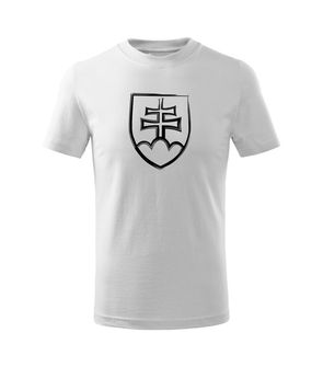 DRAGOWA children's short T -shirt Slovak emblem, white