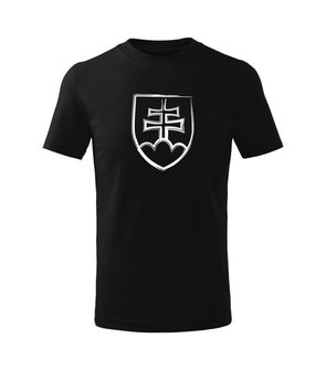 DRAGOWA children's short T -shirt Slovak emblem, black
