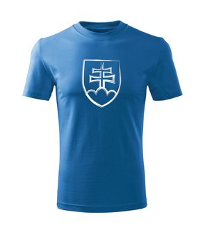 DRAGOWA children's short T -shirt Slovak emblem, blue
