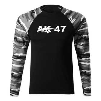 DRAGOWA FIT-T T-shirt with long sleeve AK-47, metro 160g/m2
