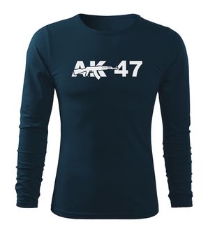 Dragow Fit-T T-shirt with long sleeve AK-47, dark blue 160g/m2
