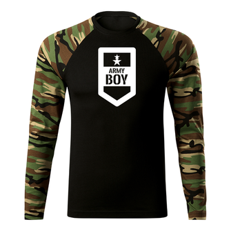 DRAGOWA FIT-T T-shirt with long sleeve Army Boy, Woodland 160g/m2