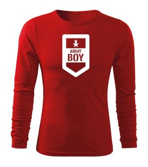 Dragow Fit-T T-shirt with long sleeve Army Boy, red 160g/m2