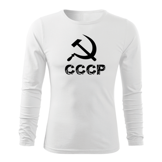 DRAGOWA FIT-T T-shirt with long sleeve CCCP, white 160g/m2