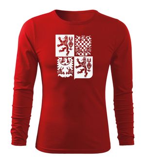 DRAGOWA FIT-T T-shirt with Long Sleeve Czech Big Character, Red 160g/m2