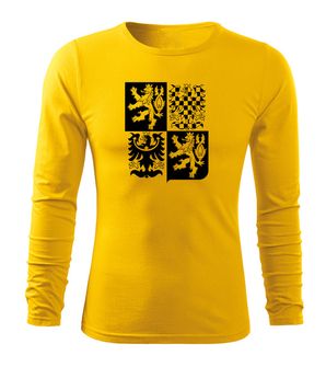 DRAGOWA FIT-T T-shirt with Long Sleeve Czech Big Character, Yellow 160g/m2