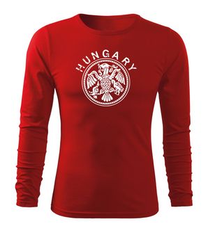 Dragow Fit-T T-shirt with long sleeve Hungary, red 160g/m2