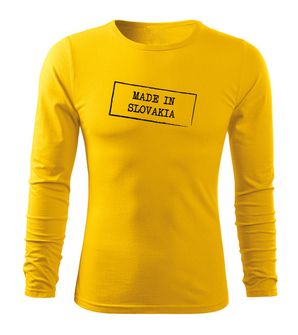 DRAGOWA FIT-T T-shirt with Long Sleeve Made in Slovakia, yellow 160g/m2
