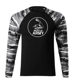 DRAGOWA FIT-T T-shirt with long sleeve muscle army biceps, metro 160g/m2