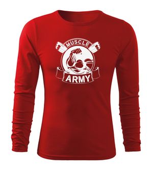 Dragow Fit-T T-shirt with long sleeves Muscle Army Original, red 160g/m2