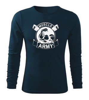 Dragow Fit-T T-shirt with long sleeves Muscle Army Original, dark blue 160g/m2