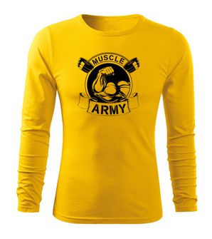 Dragow Fit-T T-shirt with long sleeves Muscle Army Original, yellow 160g/m2