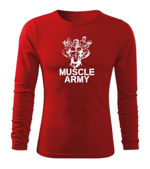 Dragow Fit-T T-shirt with long sleeves Muscle Army Team, red 160g/m2