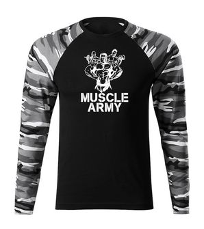 DRAGOWA FIT-T T-shirt with Long Sleeve Muscle Army Team, Metro 160g/m2