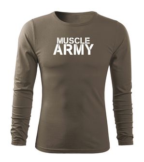 Dragow Fit-T T-shirt with long sleeves Muscle Army, Olive 160g/m2