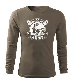 Dragow Fit-T T-shirt with long sleeves Muscle Army Original, Olive 160g/m2