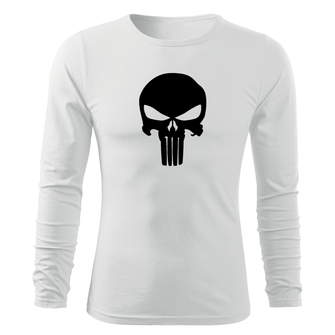 Dragow Fit-T T-shirt with long sleeve Punisher, white 160g/m2