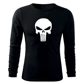 Dragow Fit-T T-shirt with long sleeve Punisher, black 160g/m2