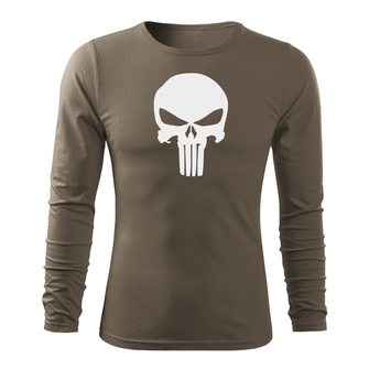 Dragow Fit-T T-shirt with long sleeve Punisher, Olive 160g/m2