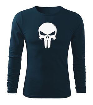 Dragow Fit-T T-shirt with long sleeve Punisher, dark blue 160g/m2