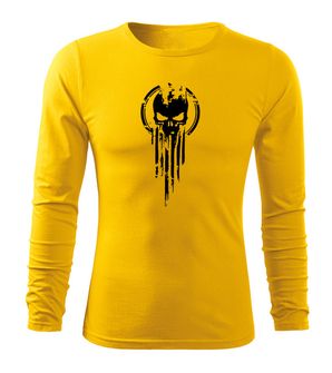 Dragow Fit-T T-shirt with long sleeve Skull, yellow 160g/m2