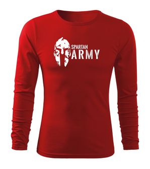 Dragow Fit-T T-shirt with long sleeve Spartan Army, red 160g/m2