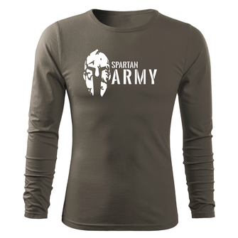 Dragow Fit-T T-shirt with long sleeve Spartan Army, Olive 160g/m2