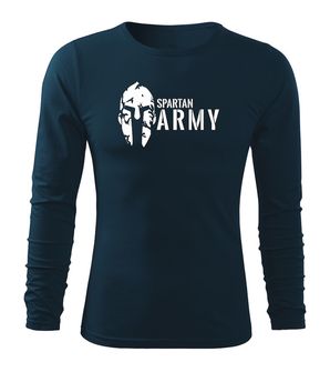 Dragow Fit-T T-shirt with long sleeve Spartan Army, dark blue 160g/m2