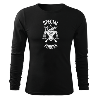 Dragow Fit-T T-shirt with long sleeve Special Force, black 160g/m2