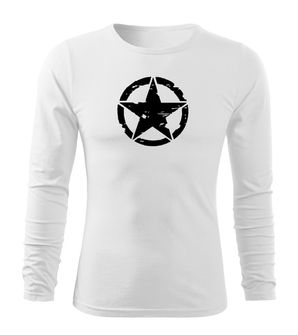 DRAGOWA FIT-T T-shirt with long sleeve Star, white 160g/m2
