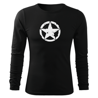 DRAGOWA FIT-T T-shirt with long sleeve Star, black 160g/m2