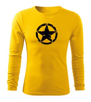 DRAGOWA FIT-T T-shirt with long sleeve Star, yellow 160g/m2