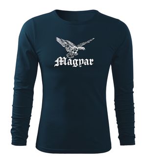 DRAGOWA FIT-T T-shirt with long Turul Handy, dark blue 160gm2/
