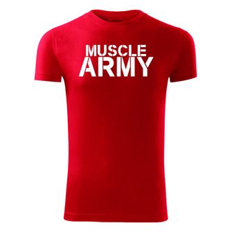 Dragow Fitness T -shirt Muscle Army, red 180g/m2