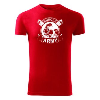Dragow Fitness T -shirt Muscle Army Original, red 180g/m2