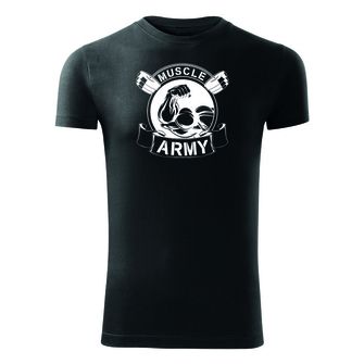 Dragow Fitness T -shirt Muscle Army Original, Black 180g/m2