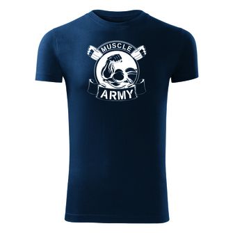 Dragow Fitness T -shirt Muscle Army Original, blue 180g/m2