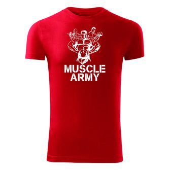 Dragow Fitness T -shirt Muscle Army Team, red 180g/m2