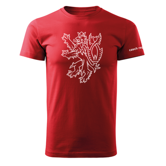 DRAGOWA short T -shirt Czech lion, red 160g/m2