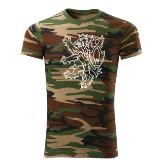DRAGOWA short T -shirt Czech lion, camouflage 160g/m2
