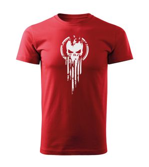 DRAGOWA short T -shirt Skull, red 160g/m2